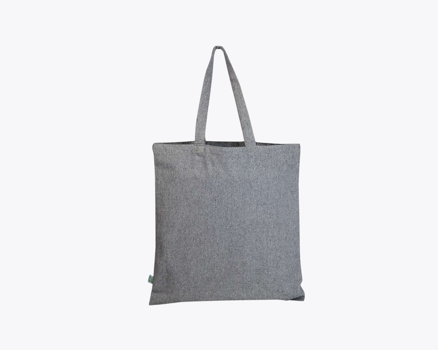 Q-Tees S800 Sustainable Canvas Tote in Steel Grey (size:one size fits most, view:front)