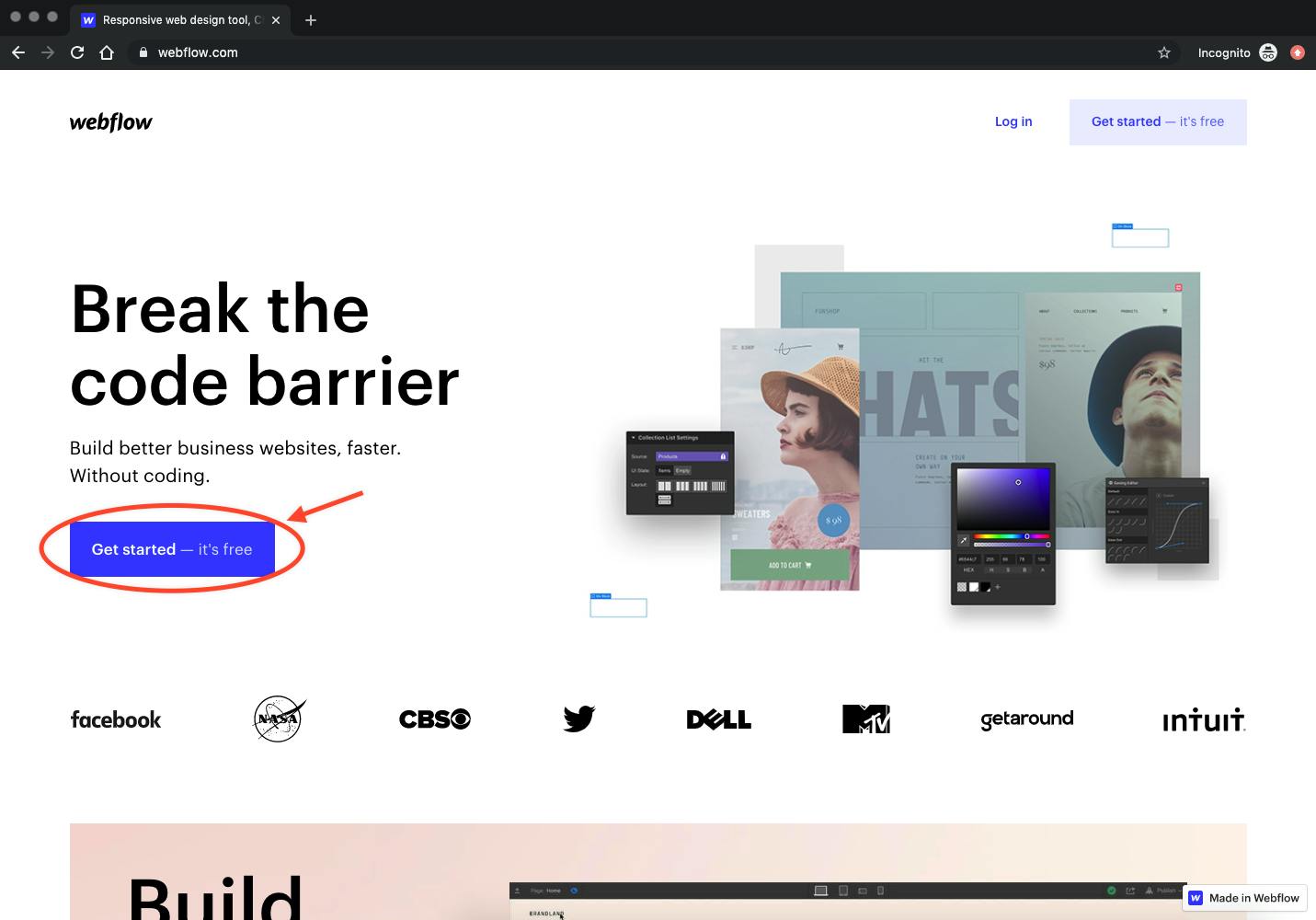 webflow screenshot webflow screenshot